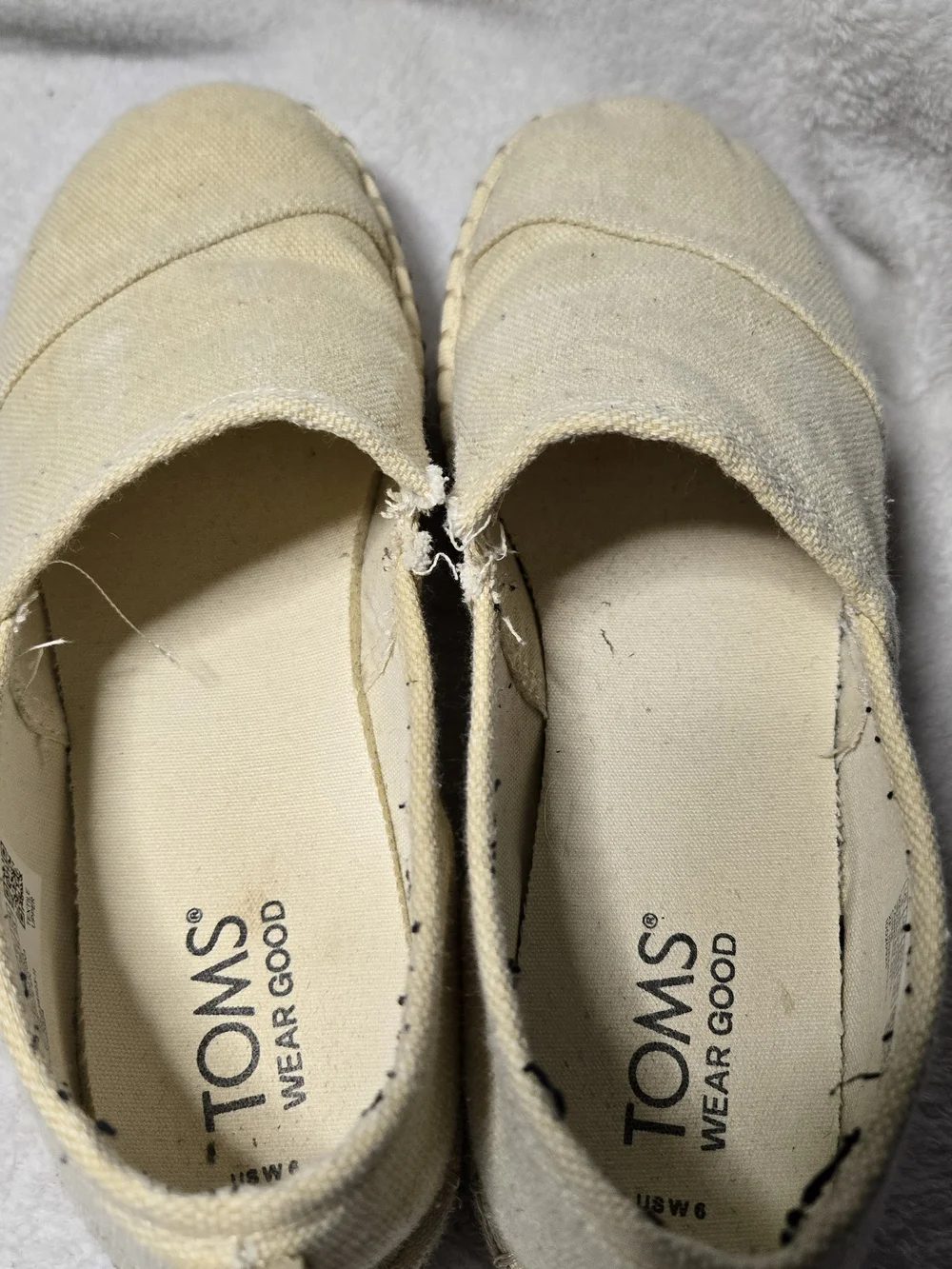 Toms Women’s Natural Canvas Espadrilles in Cream